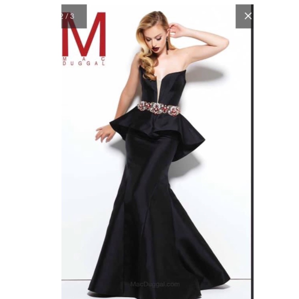 Mac Duggal Peplum Gown
